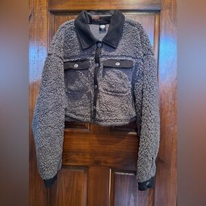 PacSun Charcoal Teddy Jacket